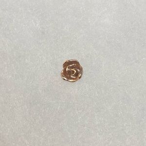 14k Rose Gold Pupil Hall Rose (What a prick) Threadless pin end earring.